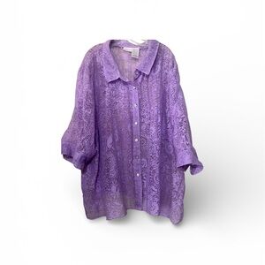 White Stag Lavender Lace Blouse
